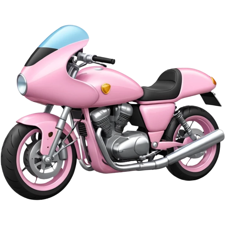 baby pink motorcycle, modern and sleek emoji