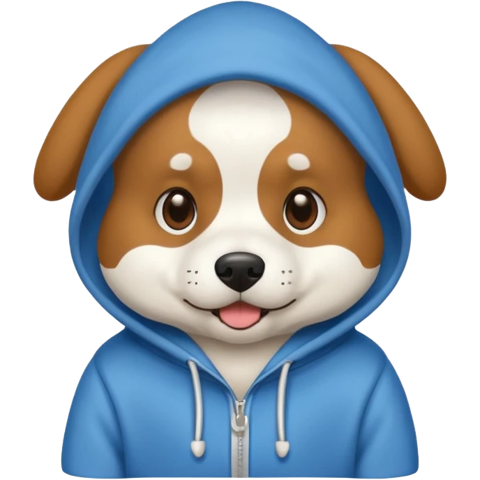 Dog wearing a hoodie  emoji