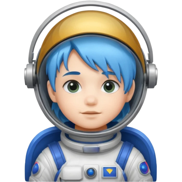 kid astronaut with blue hair emoji