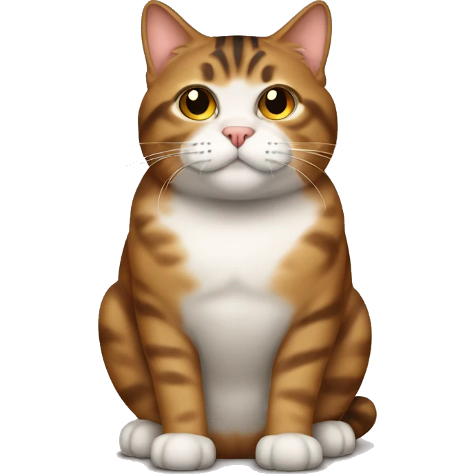 Fat cat brown tabby  emoji