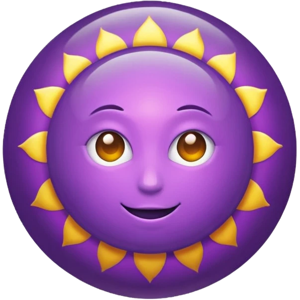 purple sun emoji