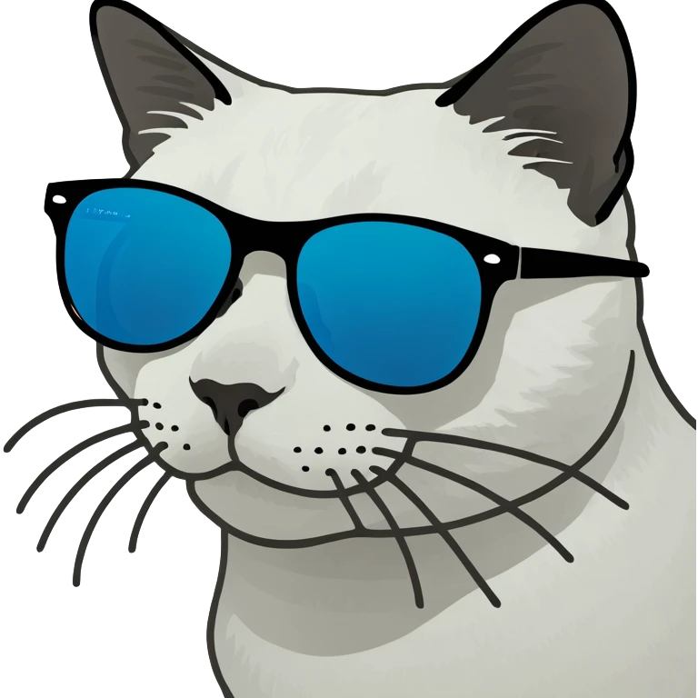 Cat with sunglasses emoji