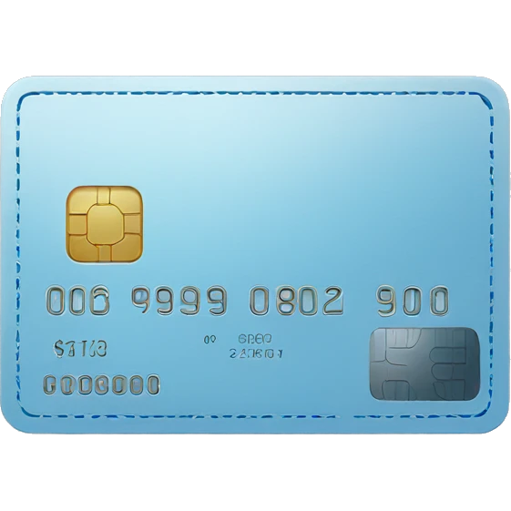 blue credit card emoji