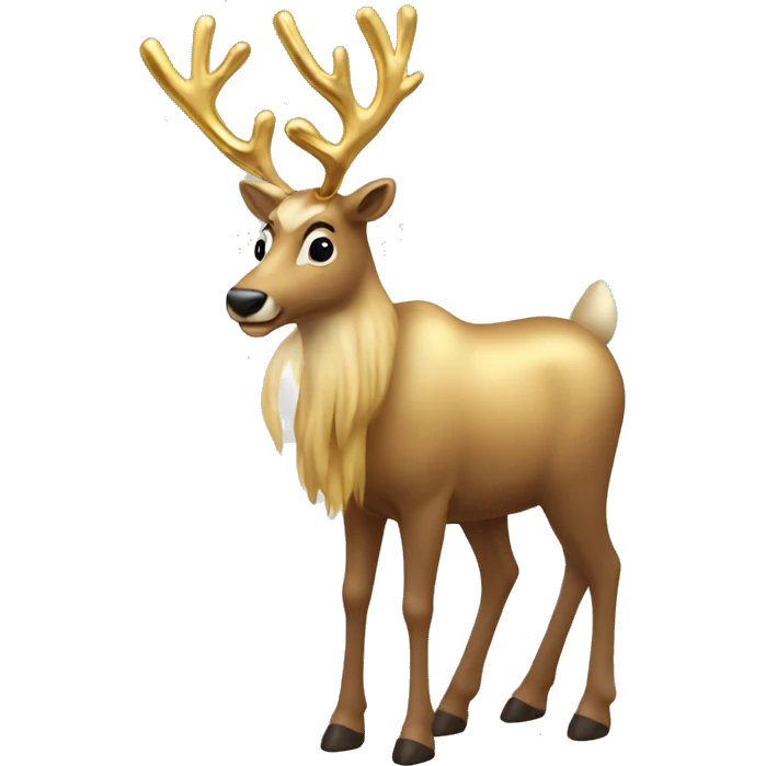 full body reindeer all gold emoji