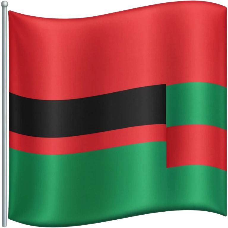 red, black and green bottom horizontal stripe flag emoji