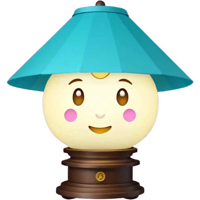  luminária japonesas roxas e ciano emoji