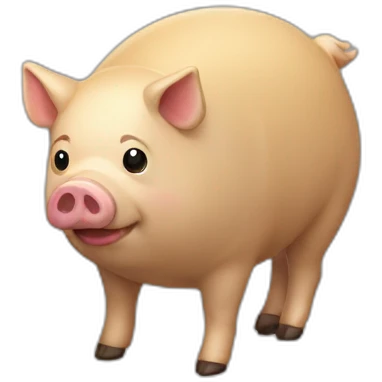 porc avec de la boue sur lui emoji