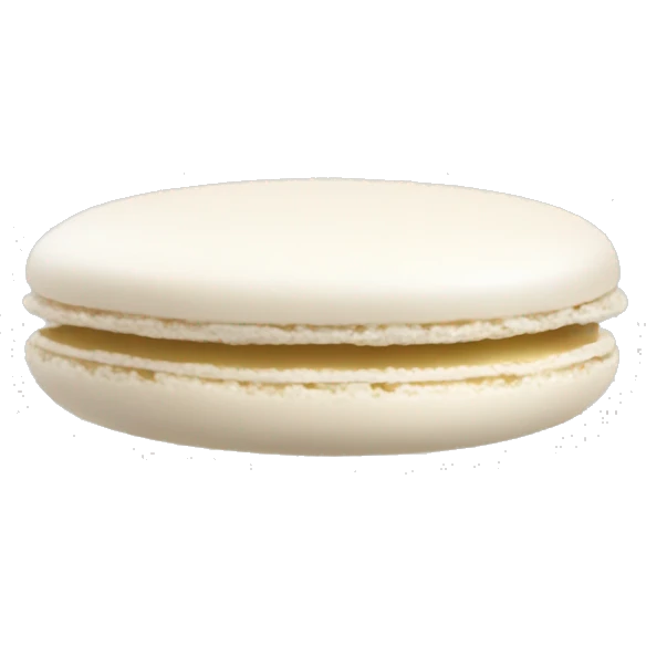 A White macaron emoji
