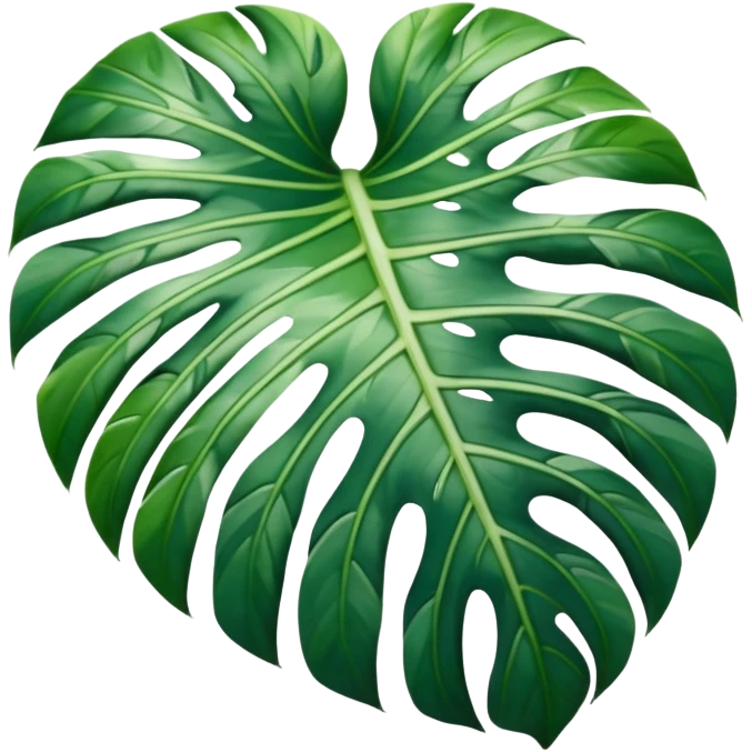 monstera variegata leaf emoji