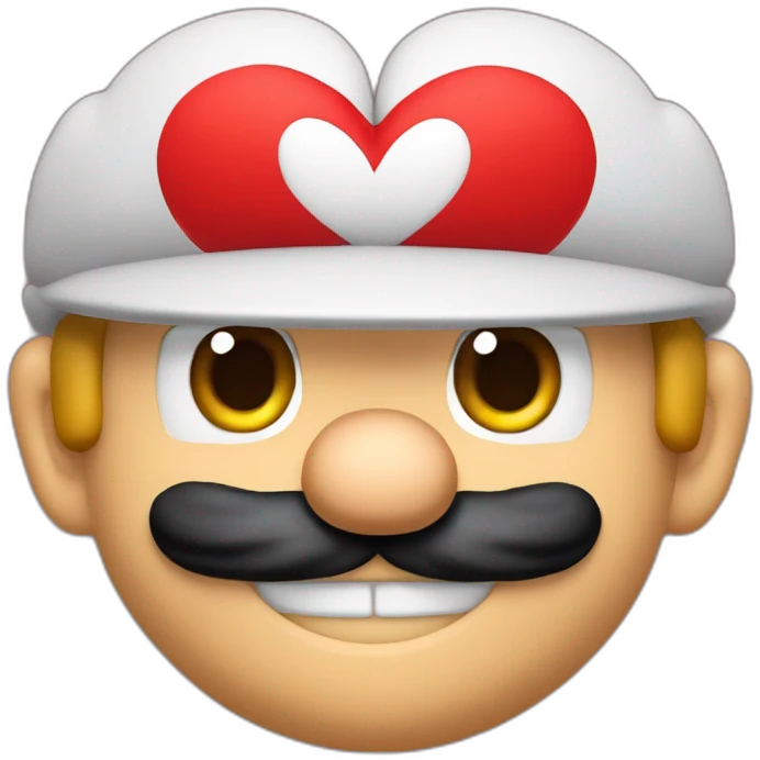 Mario Bros Hearts In Love emoji