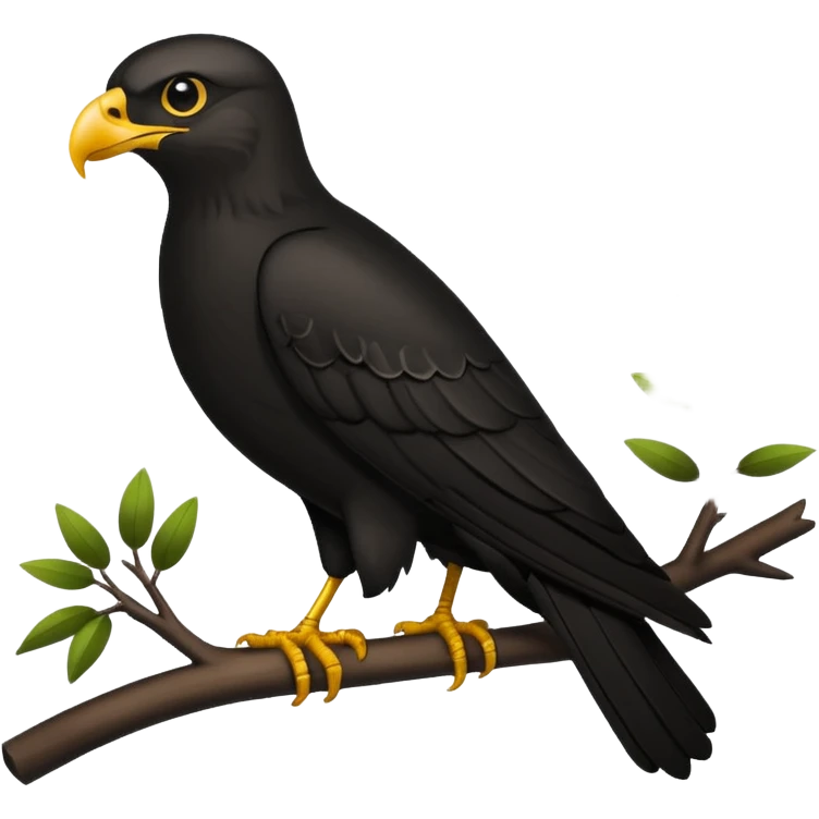 black hawk bird emoji