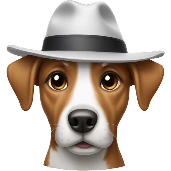 Dog wearing a hat emoji