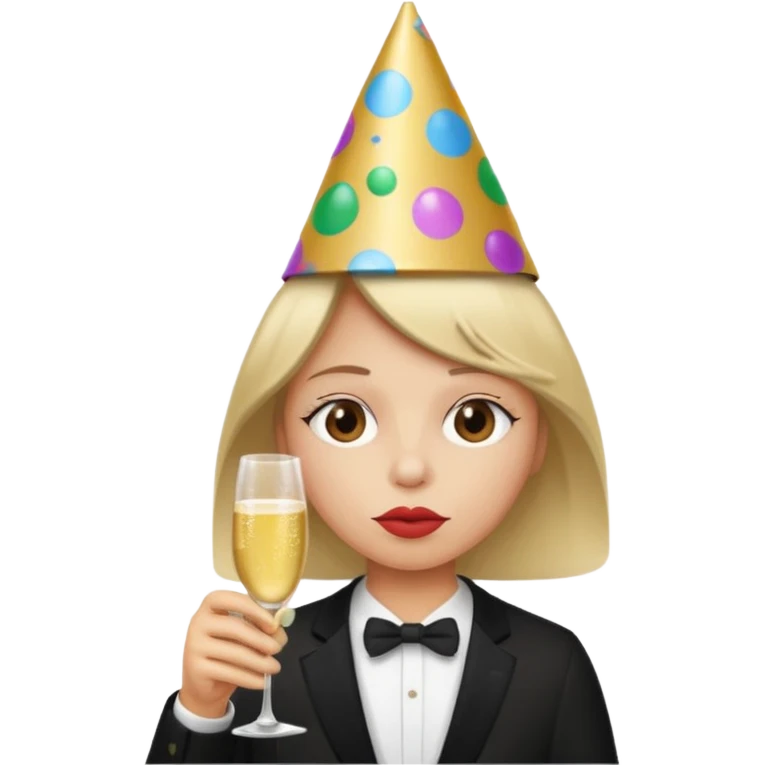 Party emoji but sad emoji