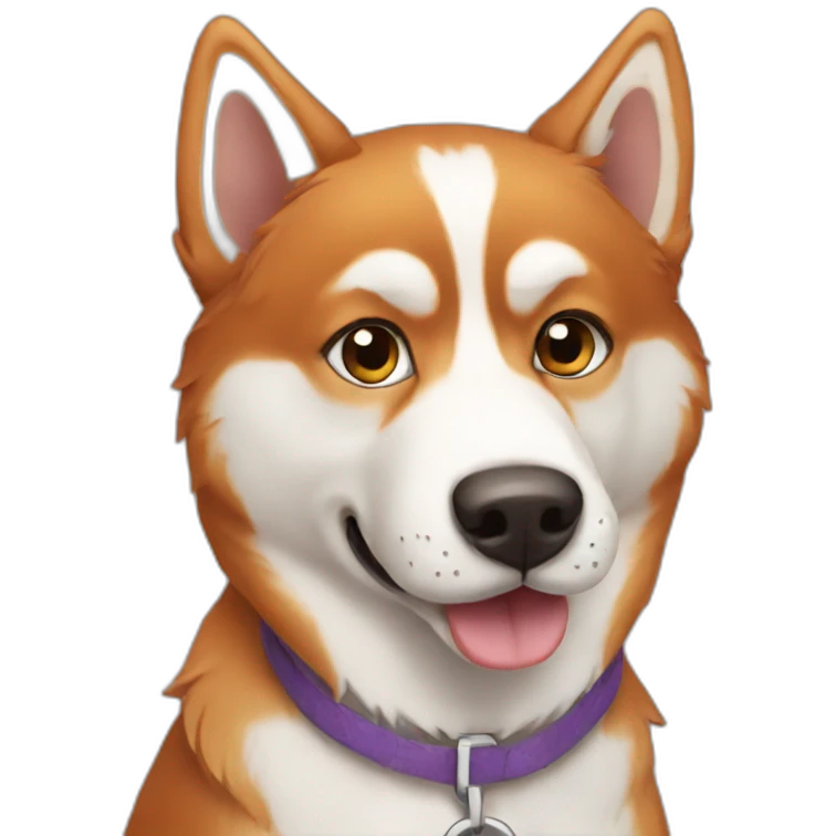 ginger husky emoji