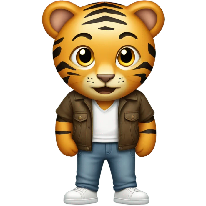 Tiger wearing a trousers  emoji