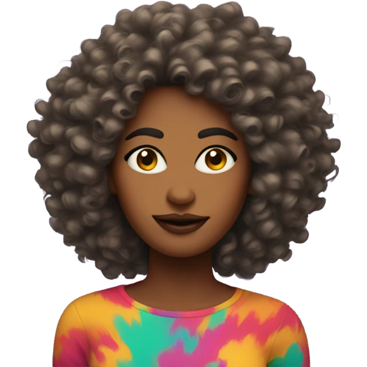 Woman with crazy hair emoji