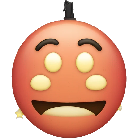 smiley with string lights wrapped around it emoji