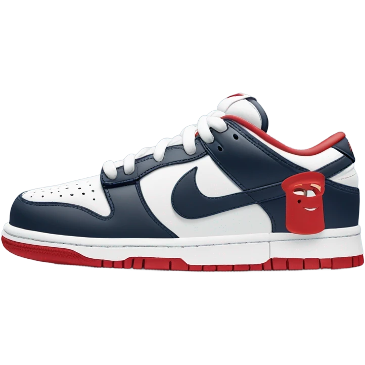 Nike Dunk Low Red/White/Obsidian emoji