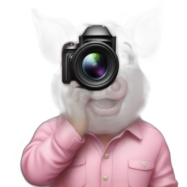 pig who is a photographer emoji