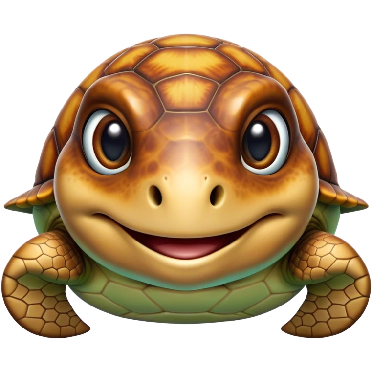 Cinematic Comical Sea Turtle Portrait Emoji, Head tilted dramatically with an exaggeratedly amused expression, featuring a boldly patterned, domed shell and wide, comically expressive eyes full of playful disbelief, Simplified yet hilariously expressive features, highly detailed, glowing with a slightly sassy oceanic glow, high shine, dramatic yet playful, stylized with an air of cheeky marine mischief, soft glowing outline, capturing the essence of a meme-worthy sea turtle that looks ready to glide its way into viral fame! emoji