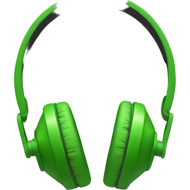 green headphones emoji