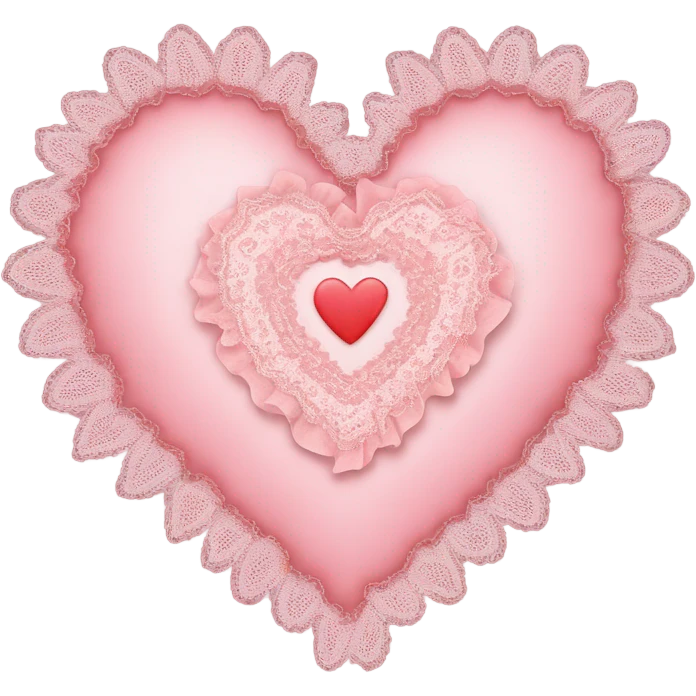 Frilly heart valentine emoji