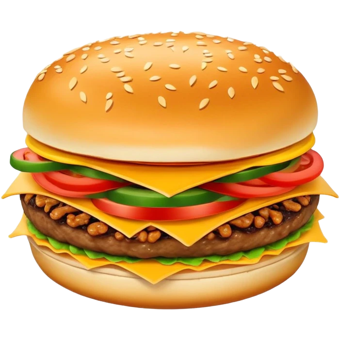 Xi'an Roujiamo Chinese hamburger with shredded meat, simplified emoji style with bold outlines and bright colors, cartoon style Shaanxi specialty in flatbread emoji