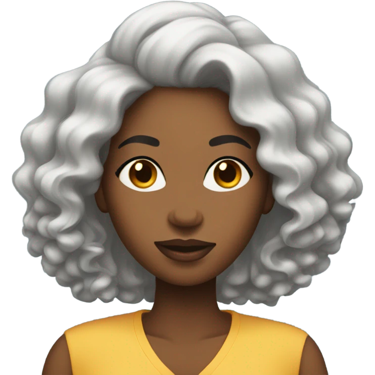 Black women with a blowout emoji