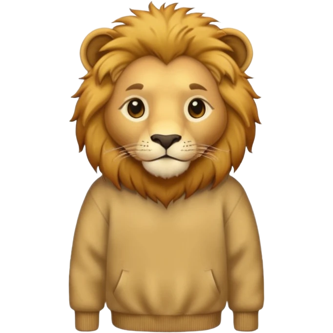 lion wearing  jumper emoji