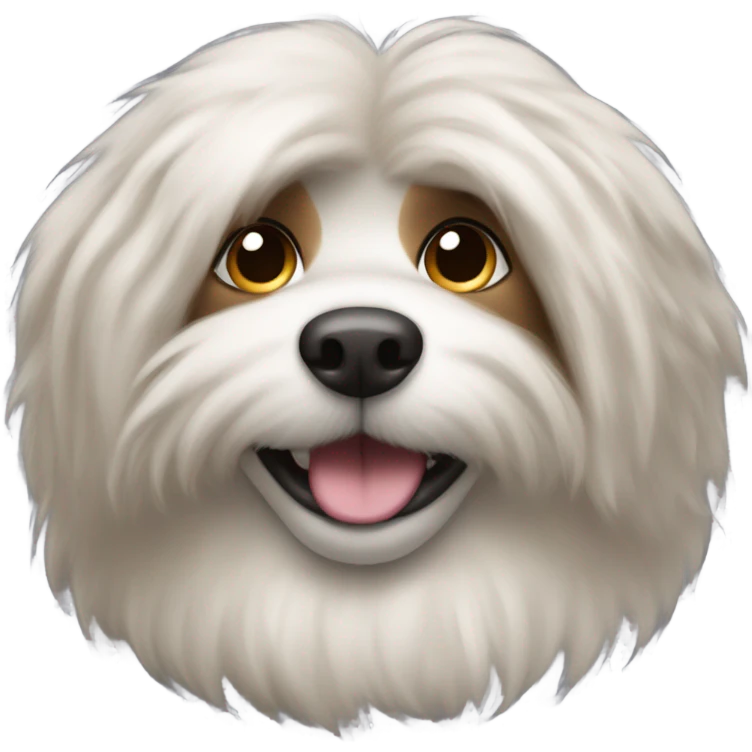 Dog with hair emoji