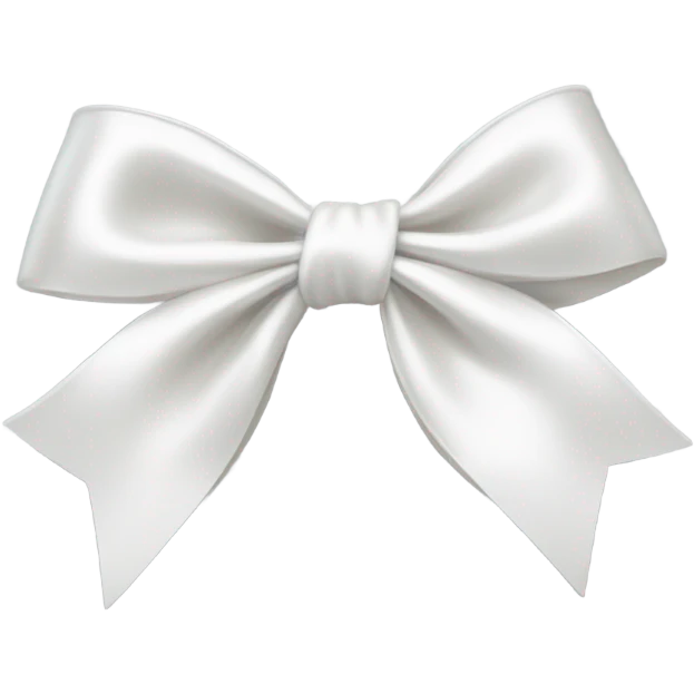 white satin bow emoji