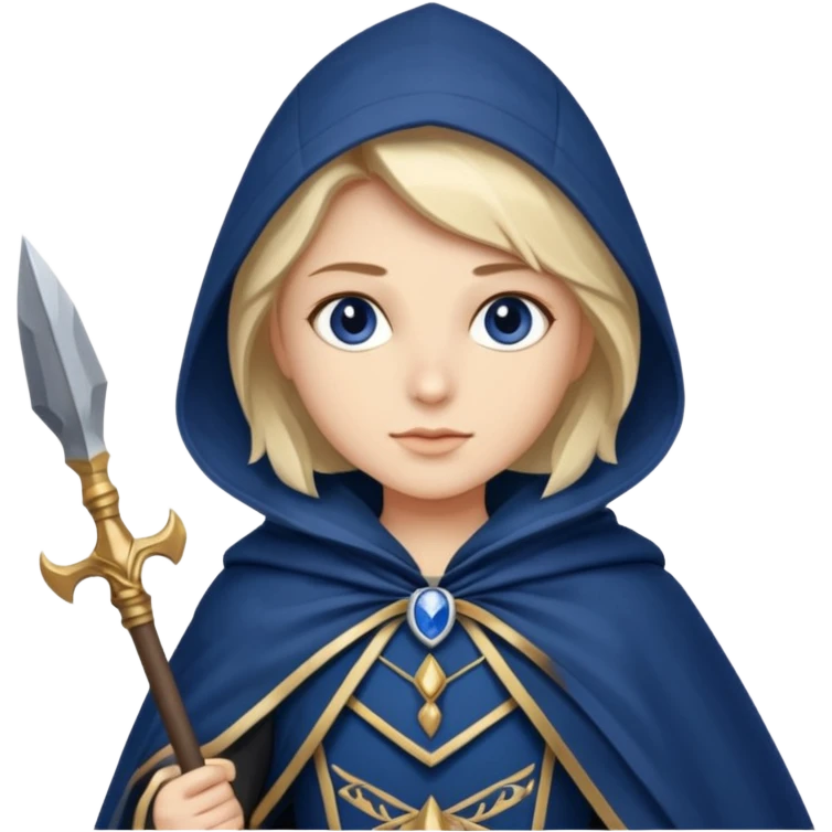 Sapphire Marshal + navy cloak + banner spear emoji