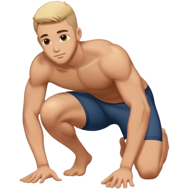 guy kneeling on all fours emoji