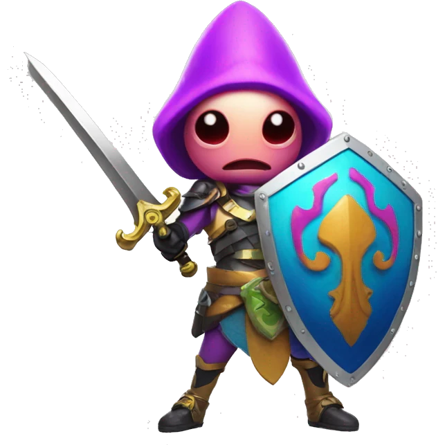 splatoon warrior squid with sword and shield emoji