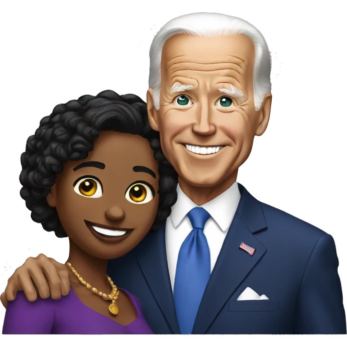 Biden avec un haitien  emoji