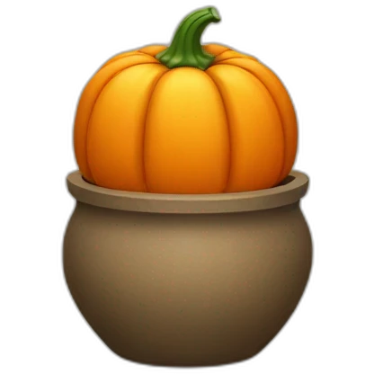 A pumpkin pot emoji