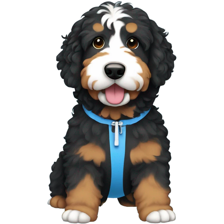 Bernedoodle in swimming suit emoji