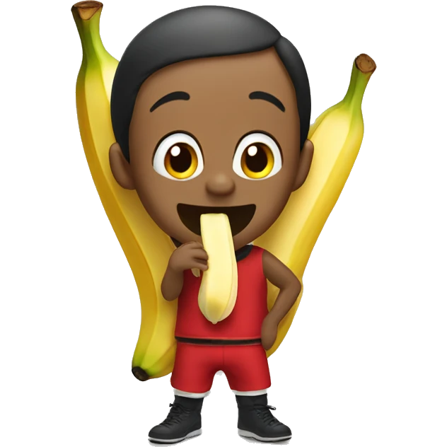 Sants eats banana emoji