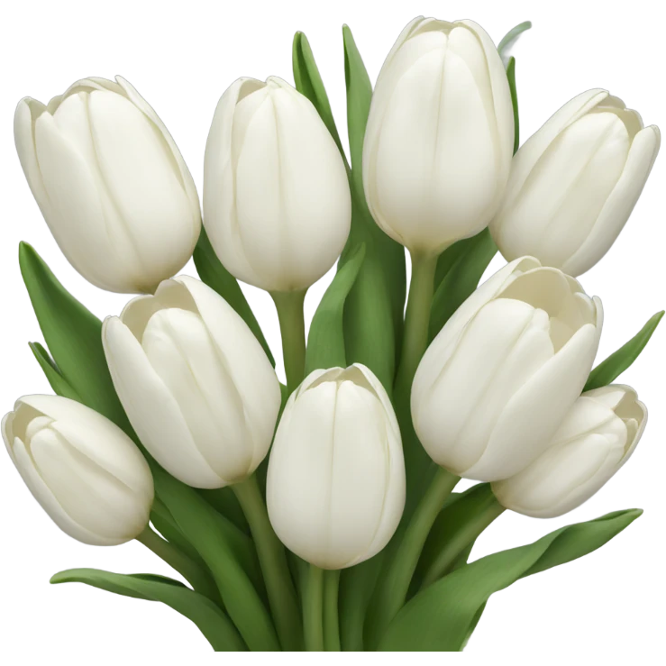 White tulips  emoji