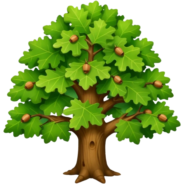 Cute, full-length tree oak emoji  emoji