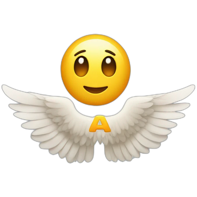 wings with the letter A in the middle emoji