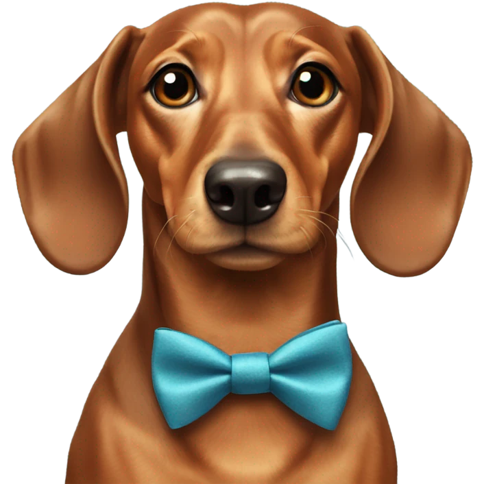Dachshund with a bowtie emoji