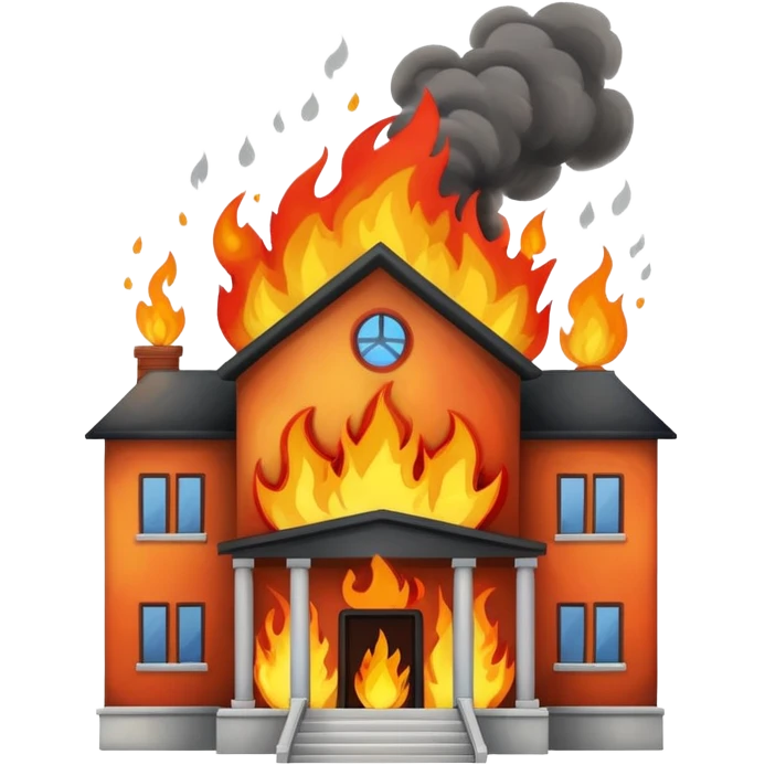 School on fire emoji