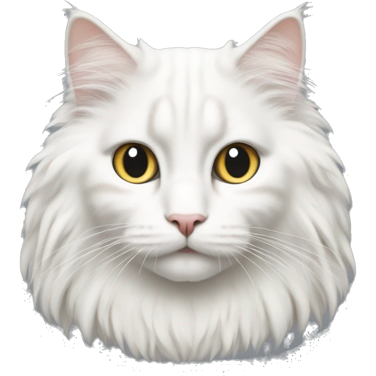 White norwegian forest cat emoji