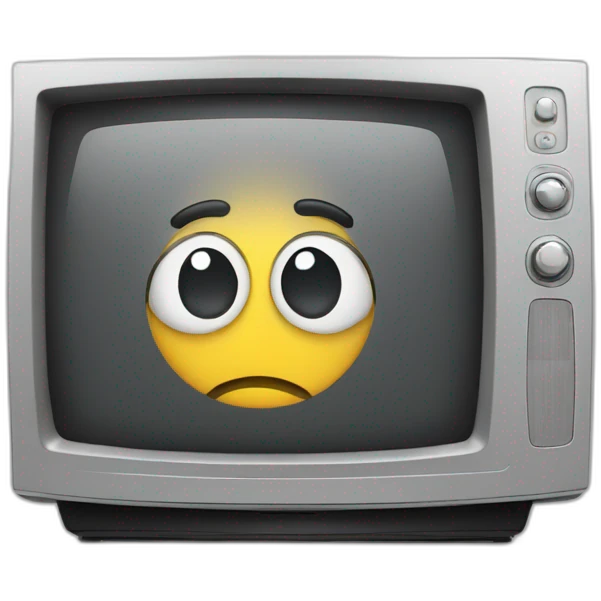 modern flat TV emoji