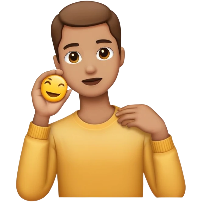 holding neck sticker emoji emoji