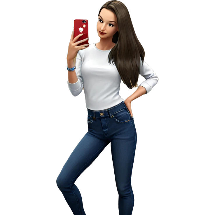 selfie of girl in denim emoji