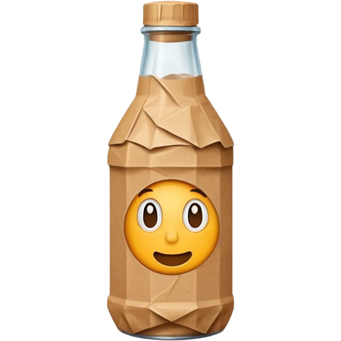 kraft paper in Bottle emoji