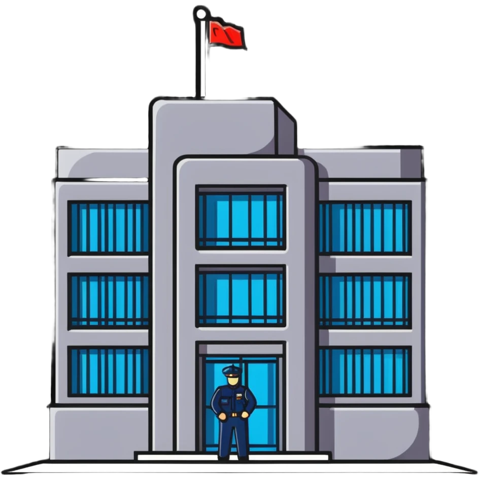 night security guard patrolling building emoji