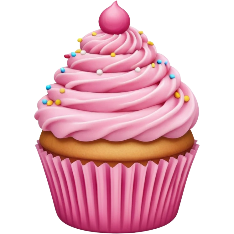 Cupcake with pink icing emoji
